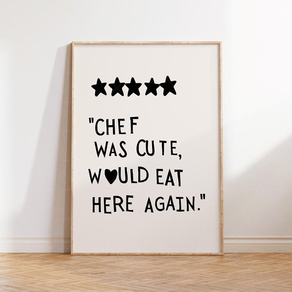 Minimalist Heart Black Chef Mo - đánh giá và giá Home Cooking Quotes
