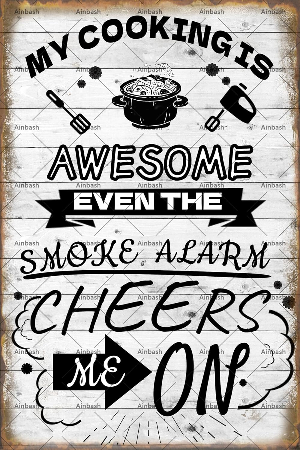 Funny Metal Tin Sign My Cookin - đánh giá và giá Home Cooking Quotes