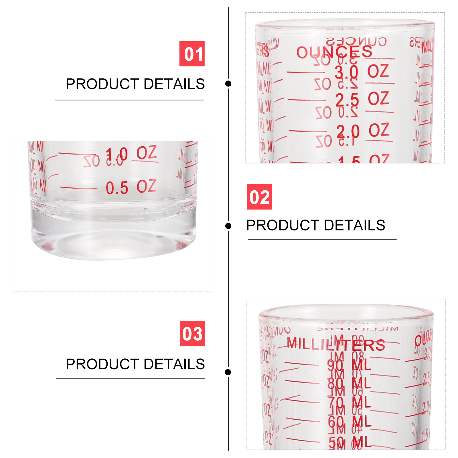 3Pcs Glass Measuring Cups Set  - đánh giá và giá Home Cooking Kitchen
