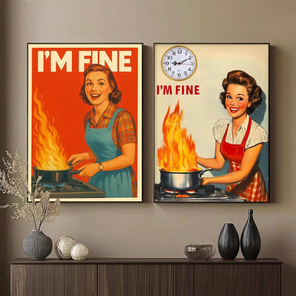 Retro Kitchen HD Wall Art Post - đánh giá và giá Home Cooking Quotes