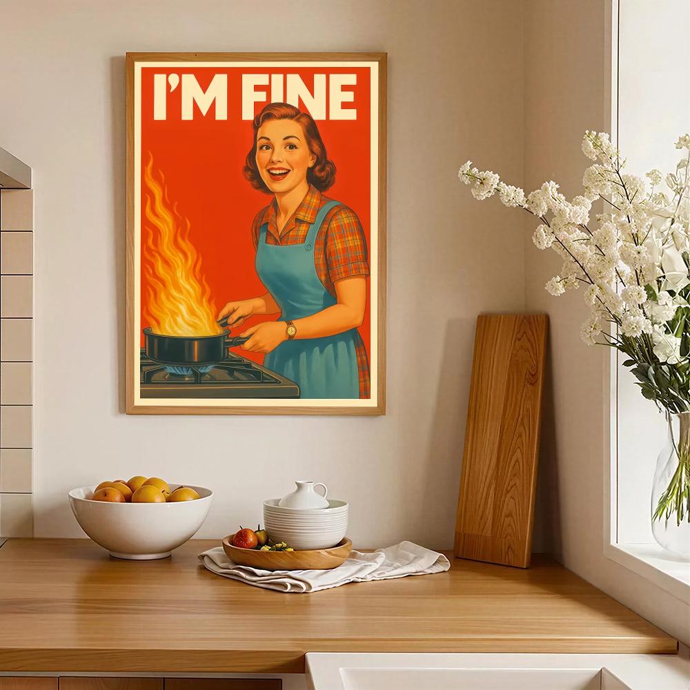 Retro Kitchen HD Wall Art Post - đánh giá và giá Home Cooking Quotes