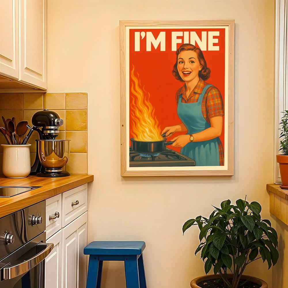 Retro Kitchen HD Wall Art Post - đánh giá và giá Home Cooking Quotes